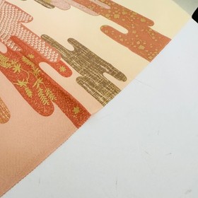 Pink Haze #B 14.5x62 LONG Vintage Japanese Kimono Silk Fabric RW70