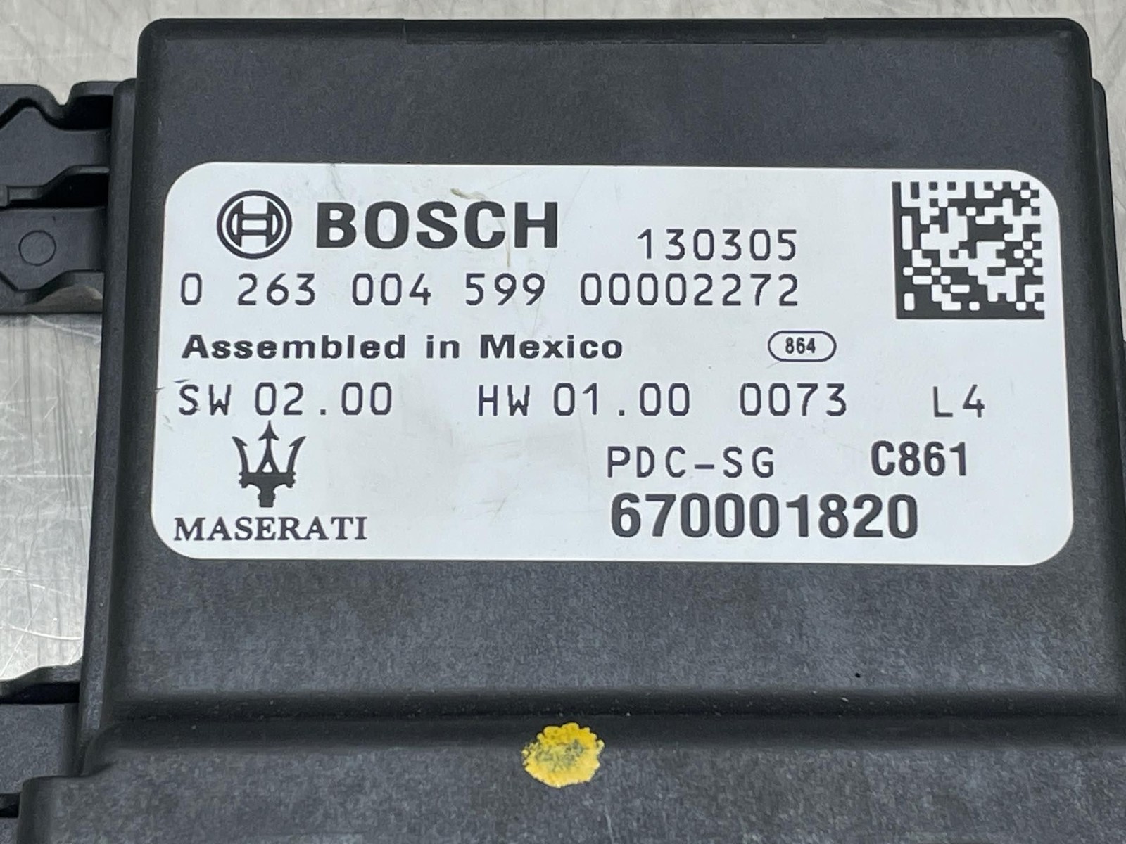 2014 Maserati Quattroporte Parking Sensor Control Module Computer OEM 670001820