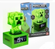 Minecraft Creeper Alarm Clock - Officially Licensed, In-Game Music & Night Light