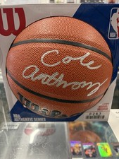 Cole Anthony Orlando Magic Autographed Wilson Basketball Silver Ink Fanatics COA