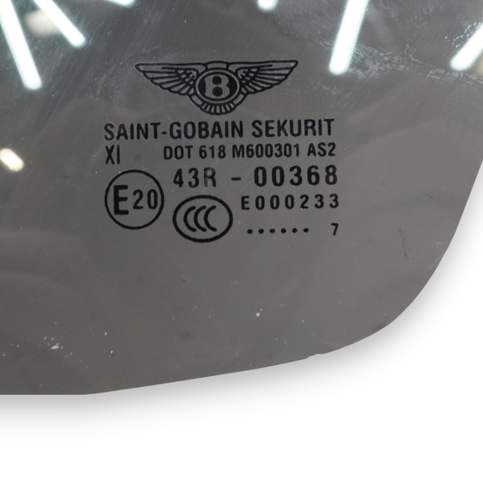 03-07 Bentley Continental GT Coupe Window Glass Door Front Left LH 43R00368 OEM