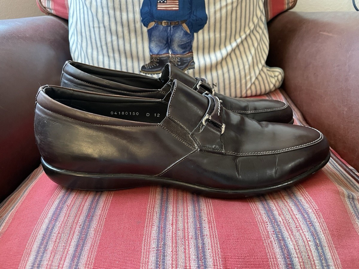 Santoni Made in Italy Leather Covered Bit Loafer in Cordovan  display picture 2