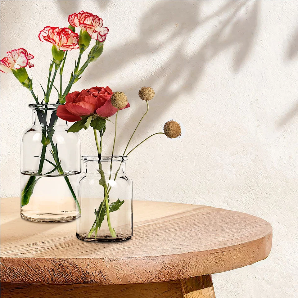 30tlg. Minivasen Pärchen Set aus Glas, Vintage Stil, Dekovasen, Boho, Glas Vase - Bild 2 von 4