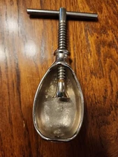 Vintage 1940's  HMQ Metal T Handle Adjustable Nut Cracker