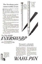 1925 Wahl Eversharp Pen: Point Cannot Wobble or Turn Vintage Print Ad