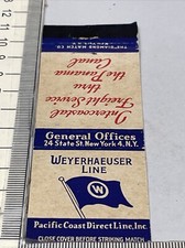 Front Strike Matchbook Weyerhaeuser Line Intercoastal Freight Service gmg