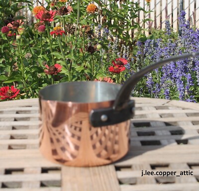 Baumalu Copper 1 Qt Saucepan w/ pour spout, Made in France