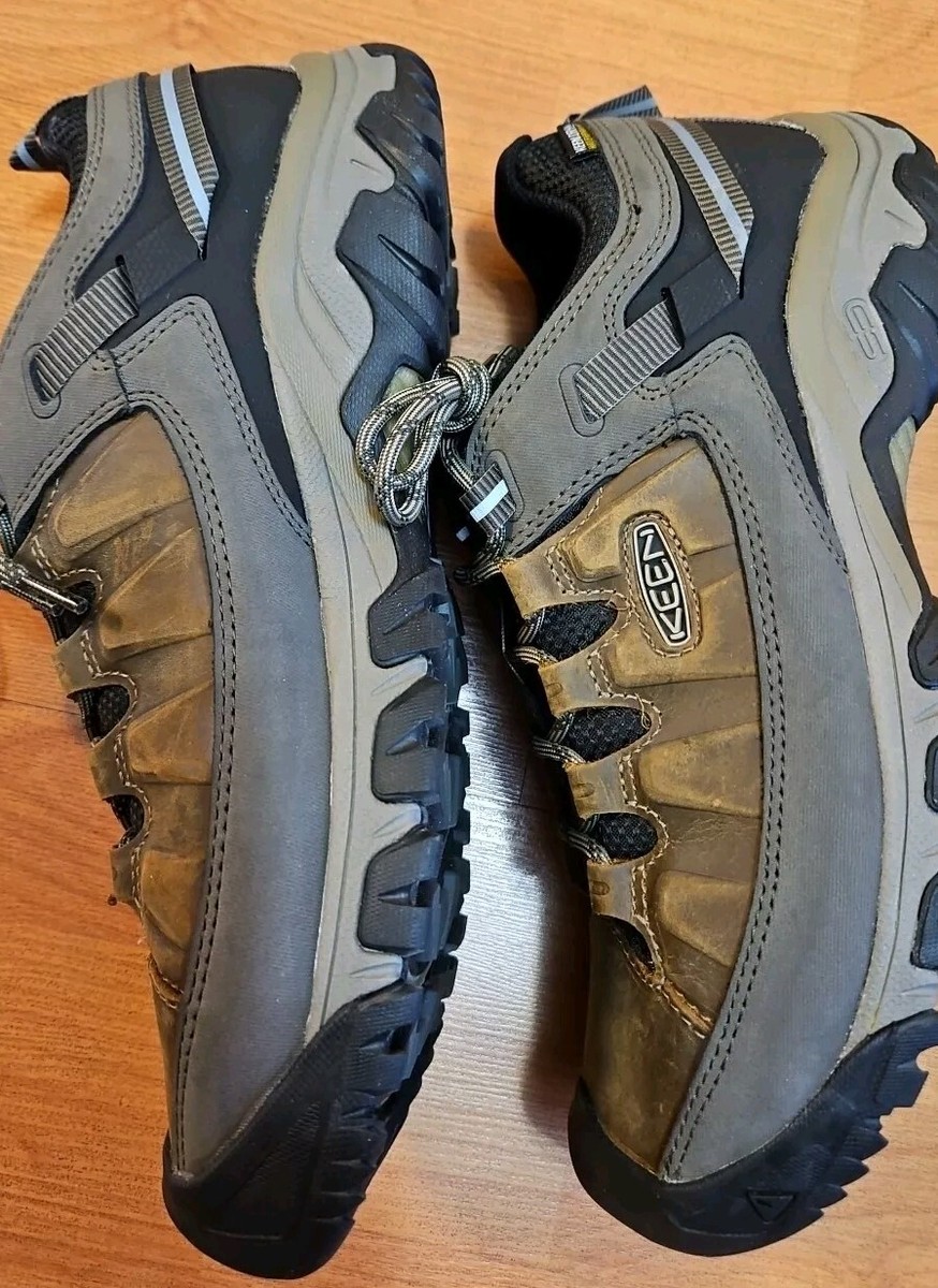 KEEN DRY MEN'S BROWN LEATHER HIKING TRAIL SHOES WATERPROOF SZE 11