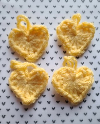 Crochet Hearts ~ Set Of 4