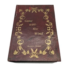 Vintage False Book Safe Hidden Box Storage Hollow Book Gone With The Wind 11x8”