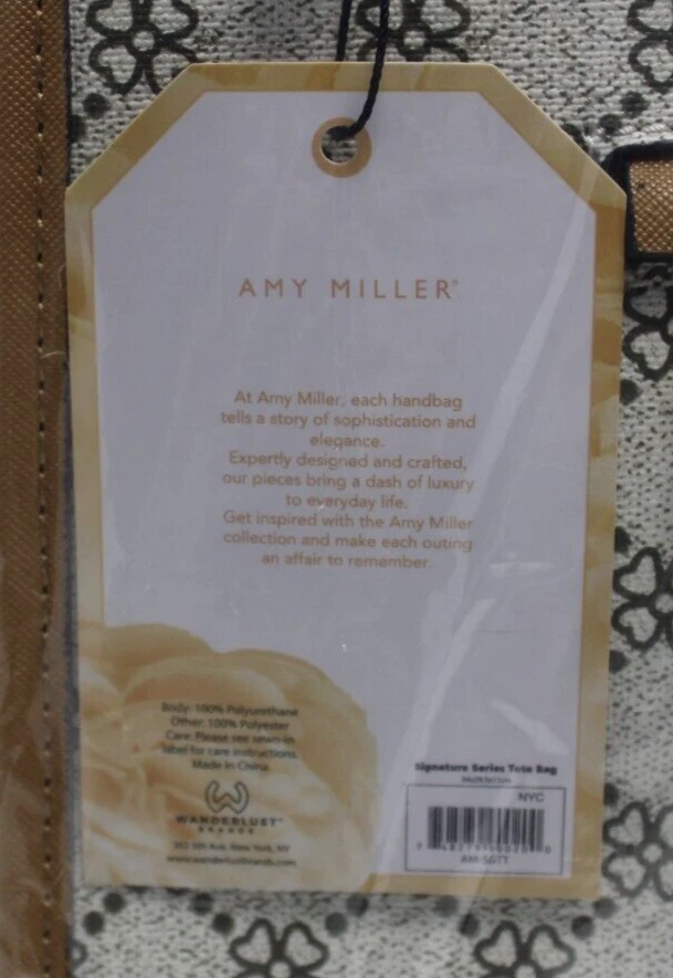 Amy Miller Signature Aeries Tote Bag 11.5" sides 13" X 3.5" base - Image 2 of 3