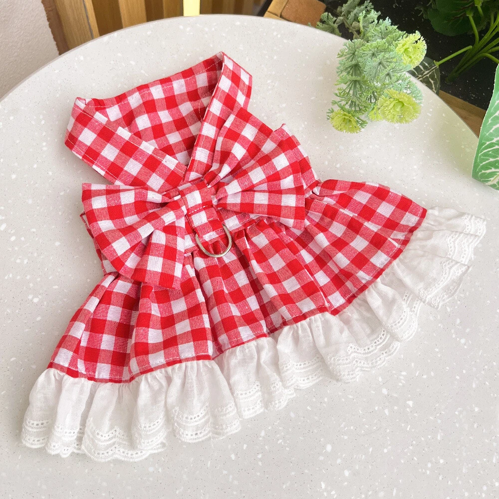Cute Small Dog Harness Dress for Puppies and Cats Vest Clothing