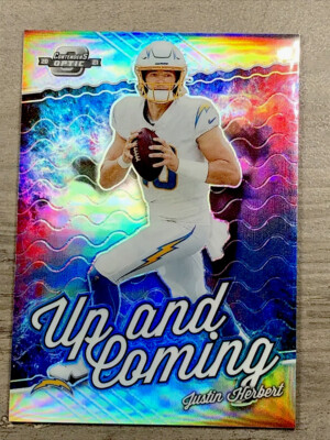 JUSTIN HERBERT 2021 Panini Contenders Optic UP AND COMING HOLO SP UC-JH  N-Mint