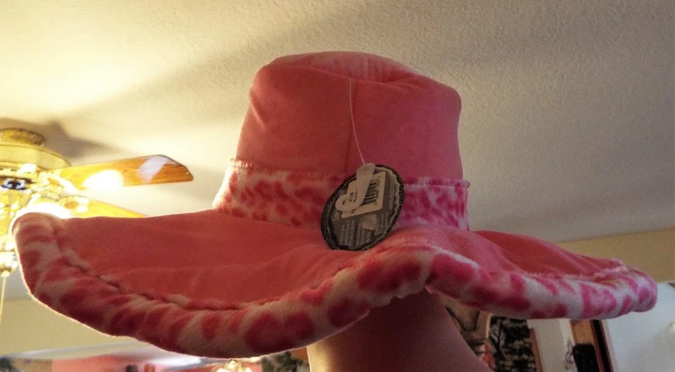 GORRO GRANDE ROSA ANIMAL PRINT DE ELOPE, NUEVO CON ETIQUETAS Foto 3 de 3