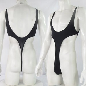 Men's Hot Bodysuit Thong – Leotard Swimsuit With Tricot Thong Back, One Size