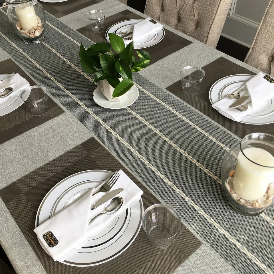 Cubiertos de plástico plateado de 300 piezas, reutilizables, tenedores, cuchara, cuchillos, 100 cada uno Foto 3 de 4