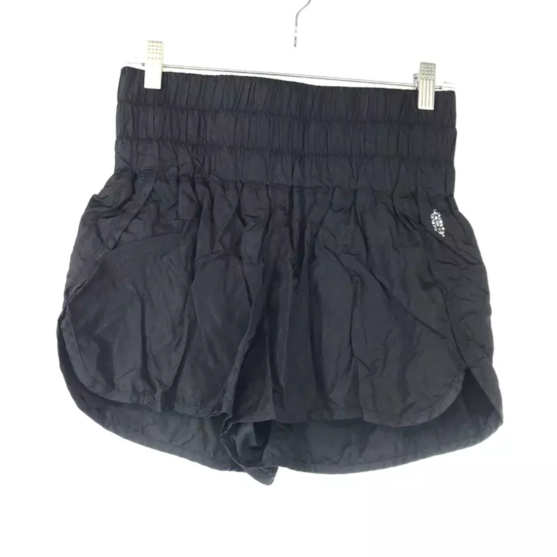 free-people-movement wide elastic waist running shorts
