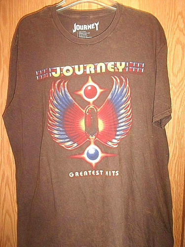 JOURNEY GREATIST HITS brown XL t shirt