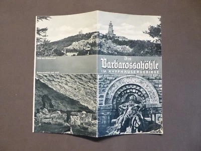 Reise - Faltprospekt, Die Barbarossahöhle im Kyffhäusergebirge, DDR 1960 - Bild 1 von 3