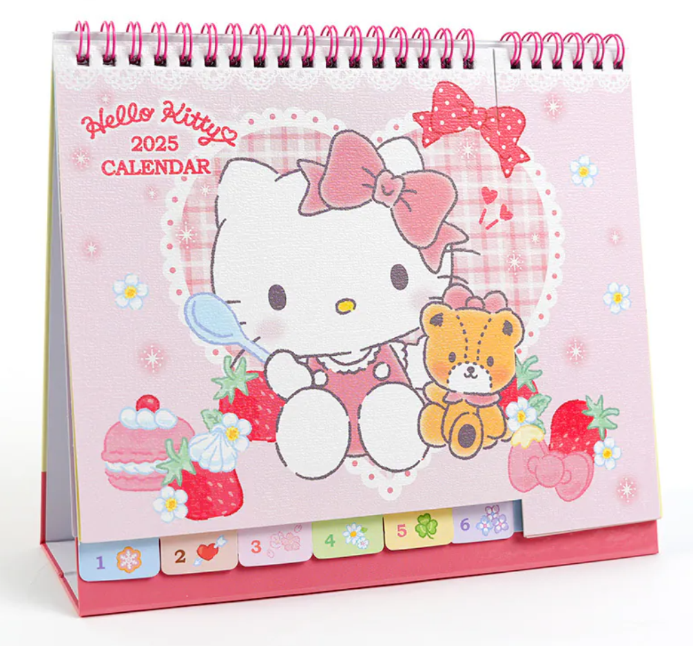2025-2026 Sanrio Hello Kitty Cat Desk Top Calendar Schedule