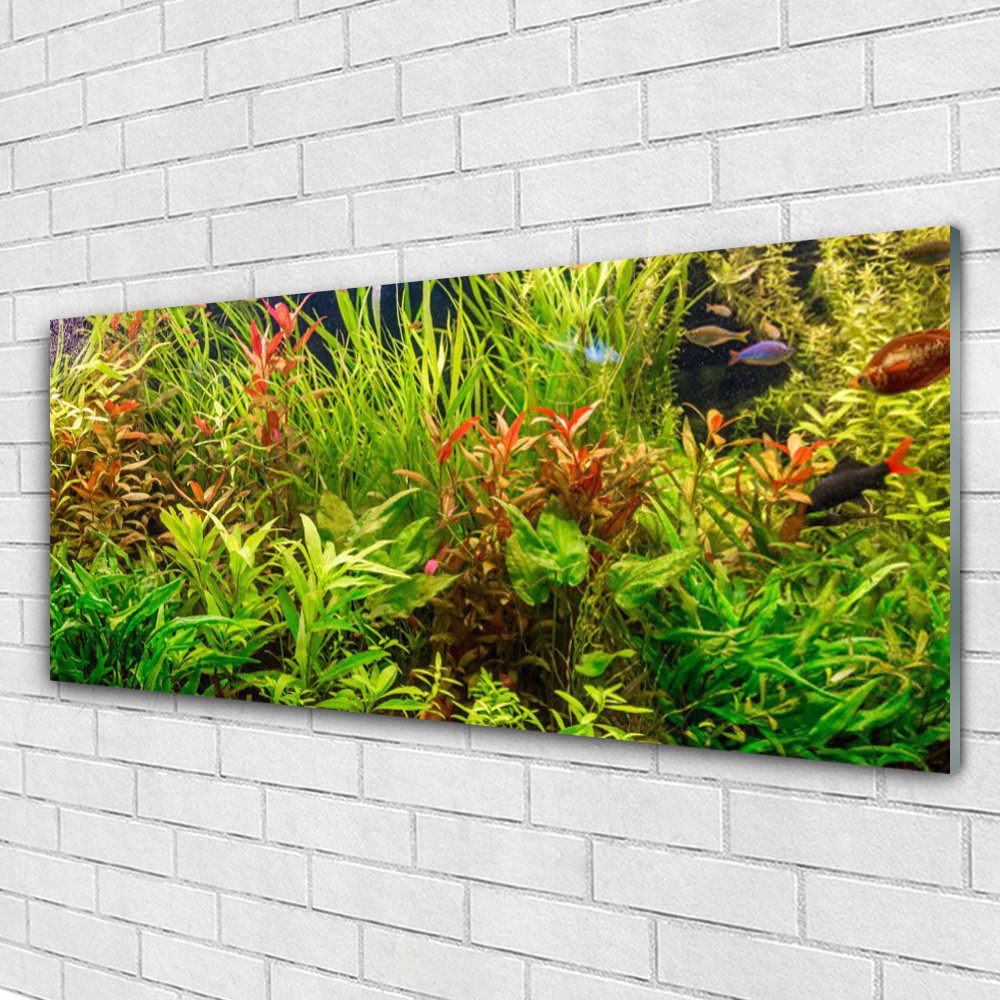Tableau plexiglas 125x50 cm fleurs pour décoration murale moderne de salon