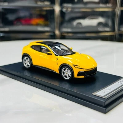 Funny Model 1/64 Ferrari Purosangue SUV Yellow Diecast car