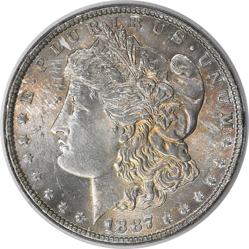 1887 Morgan Silver Dollar Choice BU Toned Uncertified #150