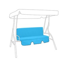 Image of 2-3 Seater Replacement Cushion For Garden Swing Bench Hammock Seat Pad Backrest