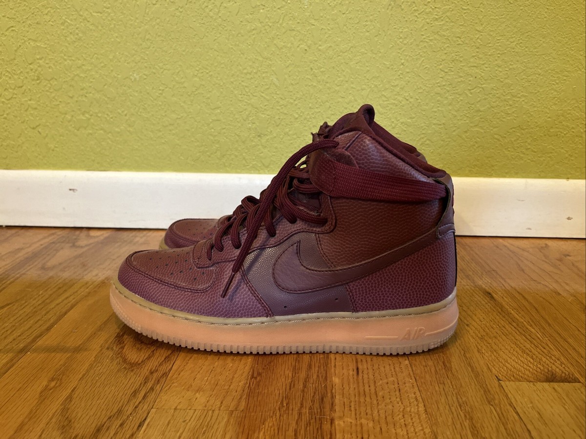 Maroon Hightop Af1s Nike Air Force High SE 'Night Maroon' Sneakers
