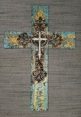 Stages of Christ Scroll Layered Wall Cross Home Wall Decor 