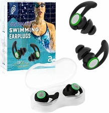 2 Pairs Swimmer Ear Plugs, Hearprotek Upgraded Custom-Fit Water Protection Adult
