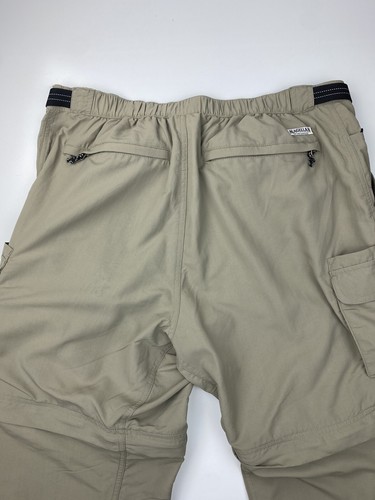 Magellan Sportswear Mens Back Country Pants Nylon Convertible Cargo Khaki Large - Picture 8 of 10