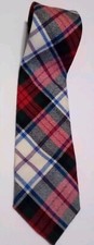 Scottish Clan McDuff Tartan Neck Tie Red Green Blue Plaid 100 New Wool Scotland