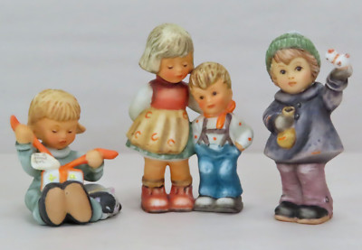 Vintage Goebel Berta Hummel Porcelain Figurines 2.75'' Tall ~ Set of (3)