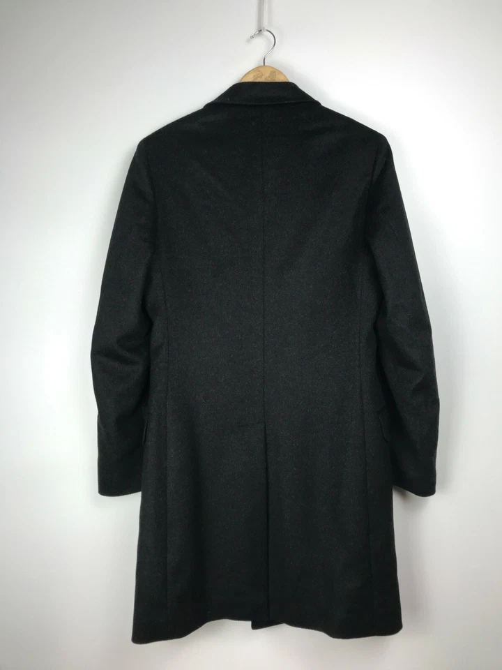 Cortina Men's Wool Cashmere Charcoal Gray Long Coat Size 36 / 46 / Small - Image 3 of 4