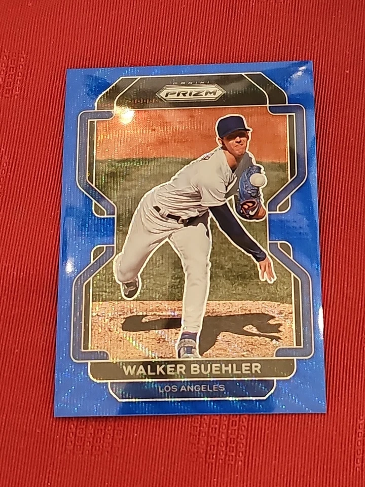 2022 Panini Prizm Walker Buehler #72 BLUE PRIZM 6 /60 - Los Angeles Dodgers - Image 2 of 4
