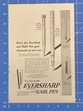 Vintage Print Ad Wahl Eversharp Fountain Pen Pencil Chicago Toronto 10" x 6.5"