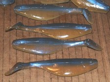 4" Shad Paddle Tail Swimbait great for Umbrella Rig 40 count bag Sassy Pro Blue