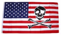Fahne / Flagge Usa - Totenkopf Skull 90 X 150 Cm