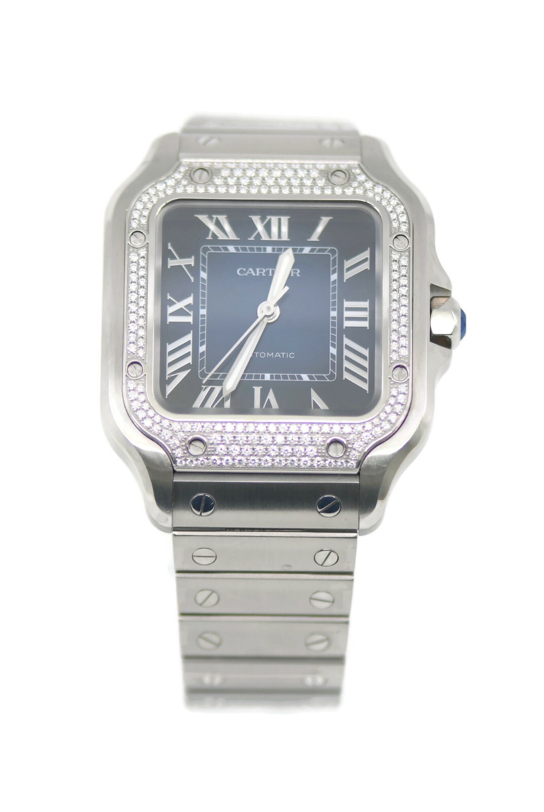 Cartier Santos Diamond Stainless Steel W4SA0006