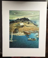 N. C. Wyeth "Island Funeral" 11 x 14 Matted Art Print-1939