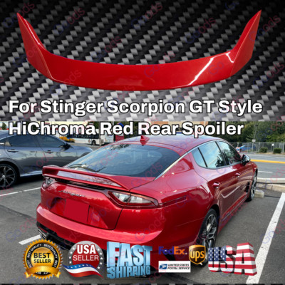 For Stinger 2018-2024 Scorpion Edition GT Style HiChroma Red Trunk Spoiler Wing