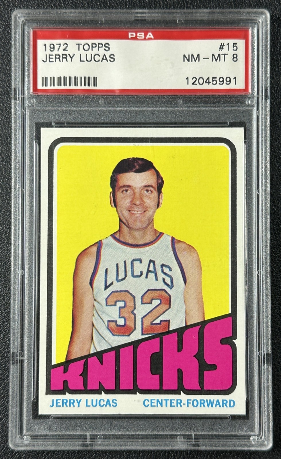 JERRY LUCAS PSA 8 1972-73 TOPPS BASKETBALL #15 KNICKS 5991