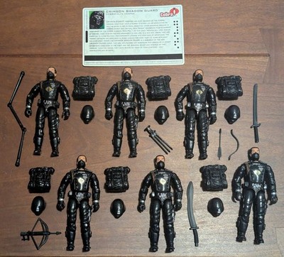 GI JOE Cobra NM/M Crimson Shadow Guard V8 2005 Complete & File Card TRU Full Set