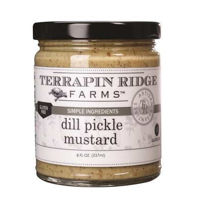Terrapin Ridge Farms Dill Pickle Mustard   Zesty 8 Fl Oz (Pack of 1), yellow