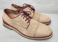 Johnston & Murphy 1850 (Sz 9 M)  Crepe Soles Khaki Cap Toe Men’s Nubuck Shoes