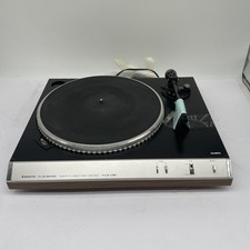 Sanyo Plus Q25 VTG Direct Drive Quartz Turntable Silver Wood BAD TONEARM