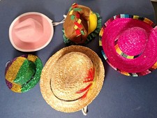 Variety Dog Hats Lot Of 5 Mixed Sizes And Themes