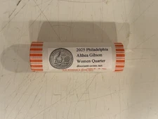 2025 P Philadelphia Althea Gibson Uncirculated Quarter $10 Roll - IN HAND