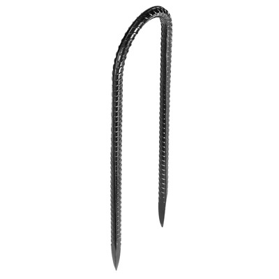10-Inch 12 Pack Rebar Stakes Heavy Duty U Shape Galvanized Steel Ground Anchors